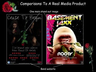 Comparisons To A Real Media ProductOne main stand out imageBand website