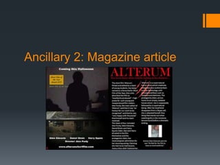 Ancillary 2: Magazine article
 