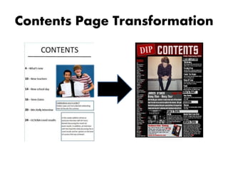 Contents Page Transformation
 