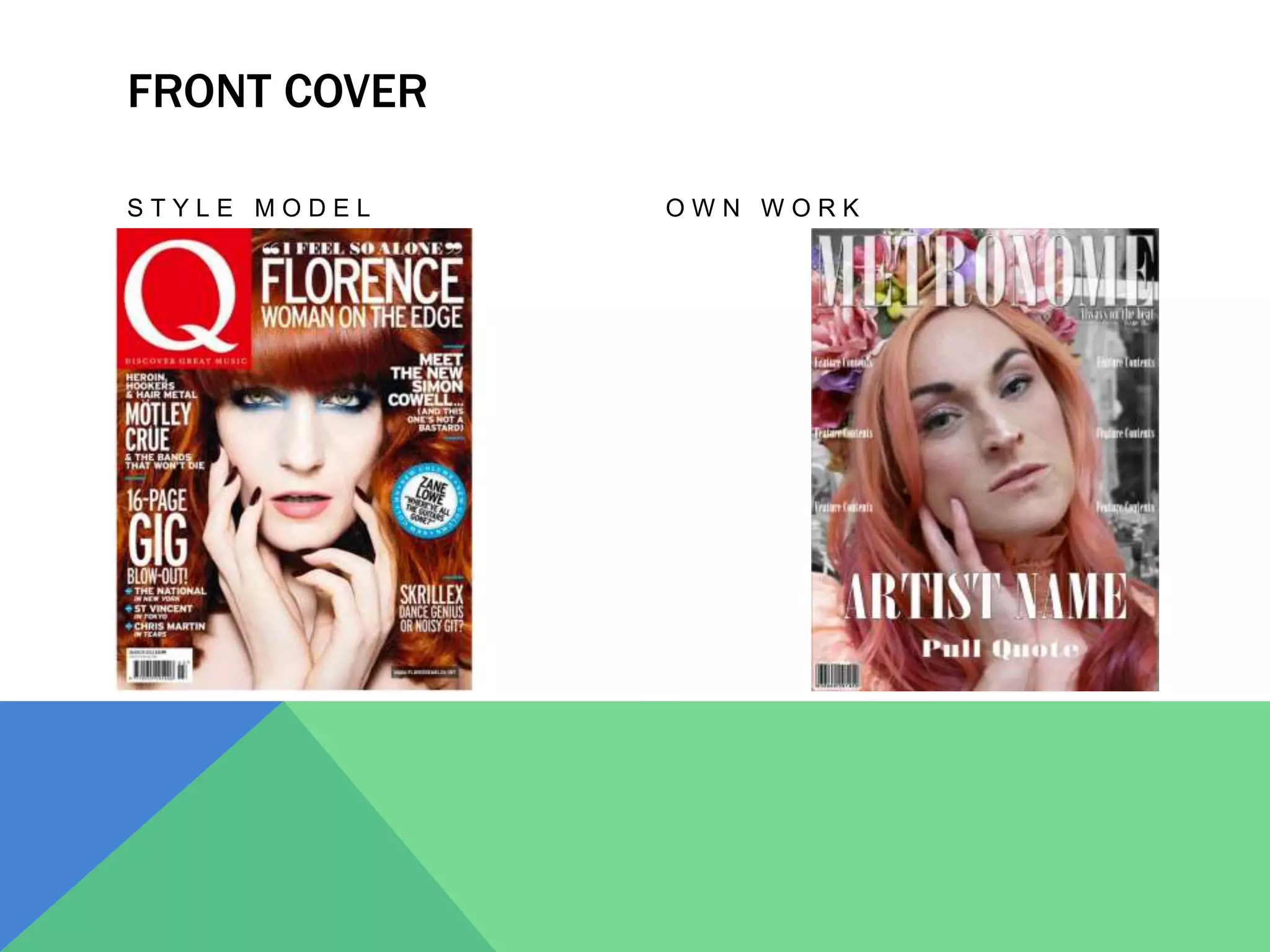 FRONT COVER
S T Y L E M O D E L O W N W O R K
 