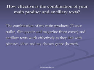How effective is the combination of your main product and ancillary texts? ,[object Object],[object Object],[object Object],[object Object]