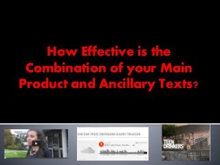 How Effective is the
Combination of your Main
Product and Ancillary Texts?

 