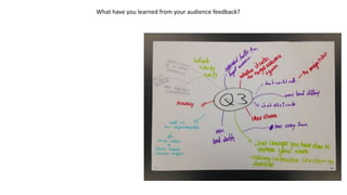 What have you learned from your audience feedback?
 