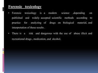 EVALUATION SEMINAR ON FORENSIC TOXICOLOGY