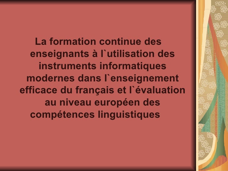 Evaluation site Slide 2