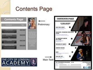 Contents Page
Preliminary
Main Task
 