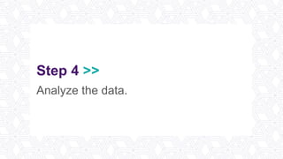 Step 4 >>
Analyze the data.
 