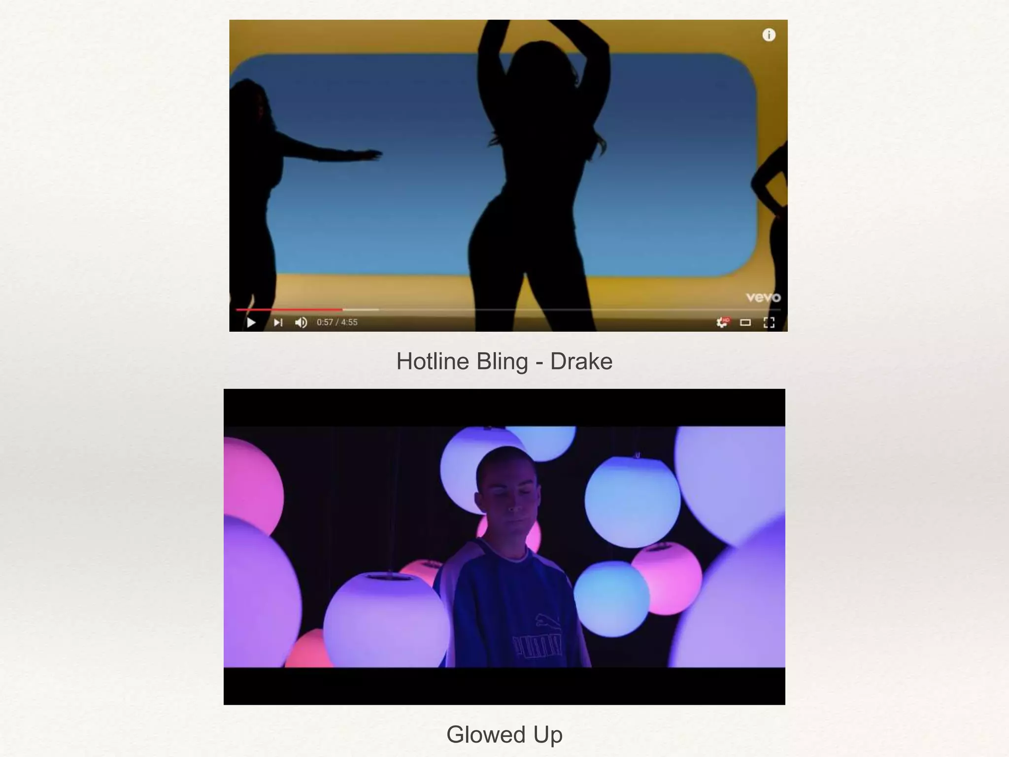 Hotline Bling - Drake
Glowed Up
 