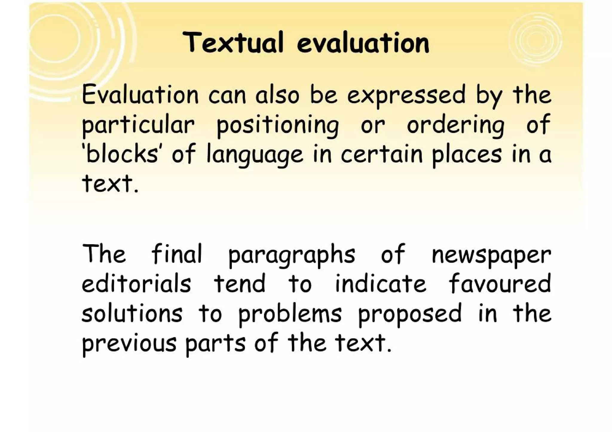 EVALUATIVE LANGUAGE