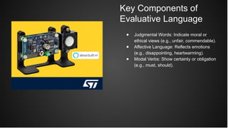 evaluative language concepts and examples | PPT