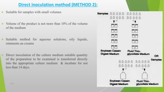 Direct Inoculation Steps Evaluaton of parentrals | PPTX
