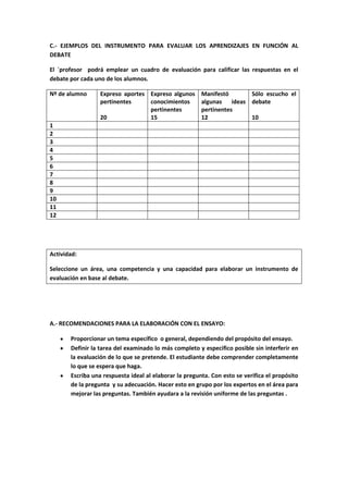 Evalucion de los aprendizajes