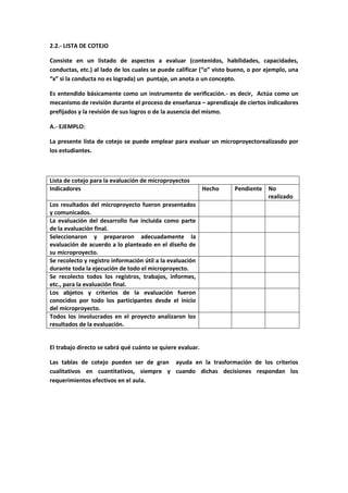 Evalucion de los aprendizajes