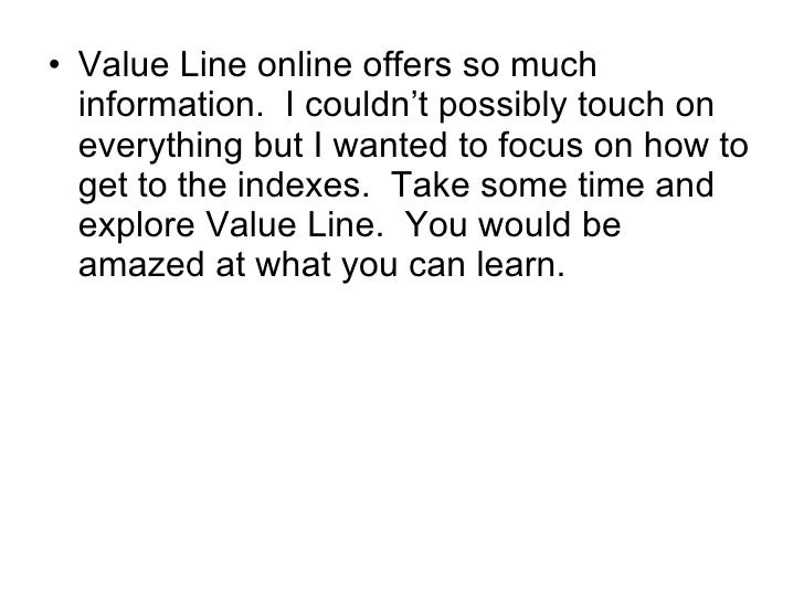 Value Line value-line