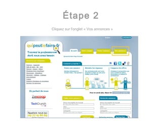 Étape 2 Cliquez sur l'onglet « Vos annonces » 