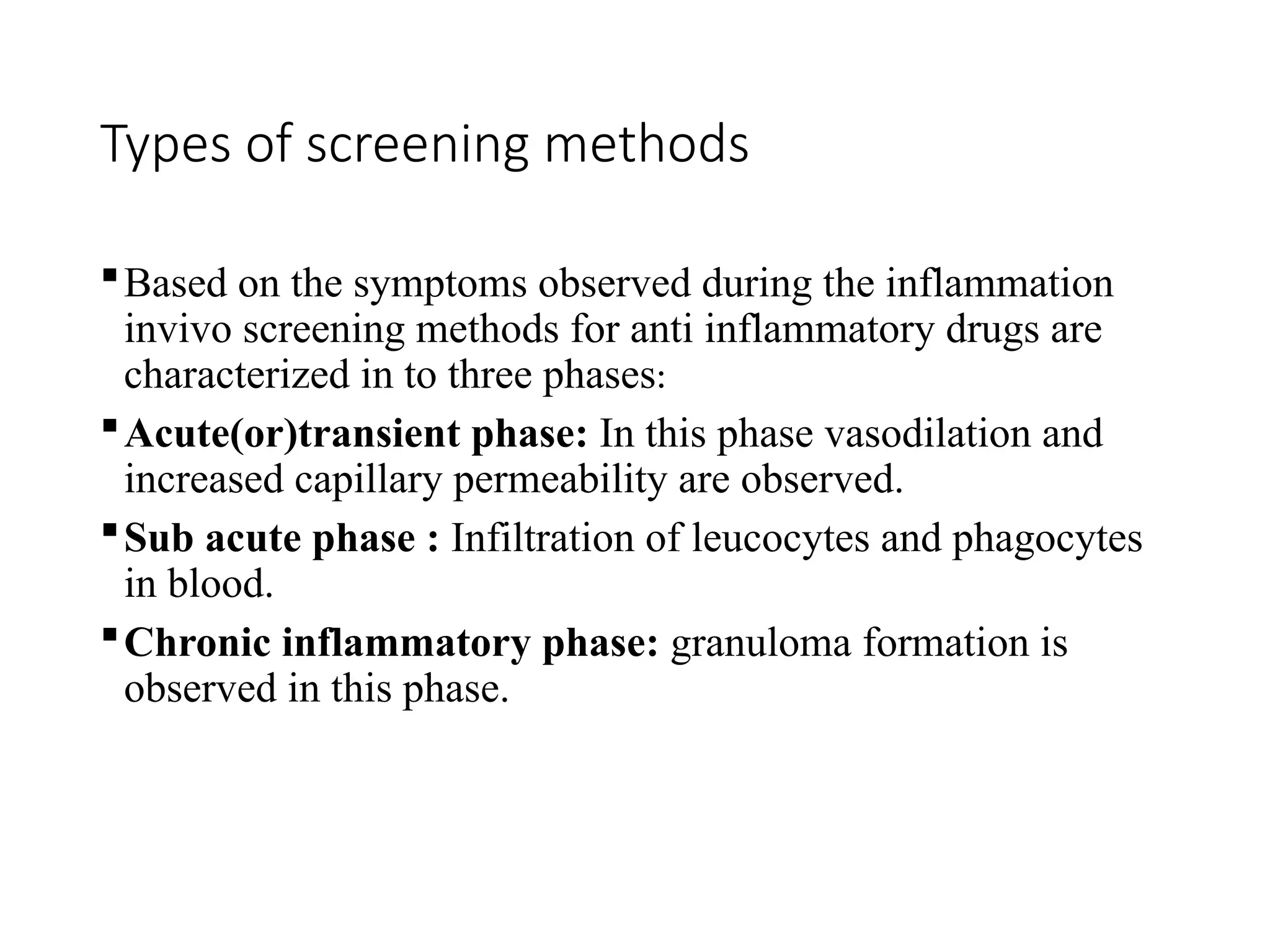 In vivo screening method for anti inflammatory agent | PPTX