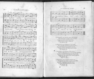 18 PILGRIM'S FA!!EWELL.
Farewell, farewell dear friends, I
must be
I'Jl march to Canaan's land, I'll
on Canaan's shore, Where pleasures never end, Where
EVANGELICAL HARP. 10
trou - Ides come no more.
2 Farewell, my friends, time rolls along,
Nor waits for mortals' cure or bli33 ;
I leave you here, and travel on.
Till I arrive where Jesus is.
I'll inarch, fyc.
3 Farewell, my brethren in the Lord,
To you I'm bound in cords of love ;
Yet we believe his gracious word,
That soon we all shall meet above.
I'll nuirch, <J-c.
* 4 Farewell, old soldiers of the cross,
You've struggled long and hard for heaven;
You've counted all things here but droes,
Fight on, the crown will soon be given.
I'll march, tyc.
Fight on, tyc.
5 Farewell, poor careless sinners too,
It grieves my heart to leave you here,
Eternal vengeance waits for you ;
O turn, and find salvation near.
I'll march, fyc.
O turn, fyc.
B3
 