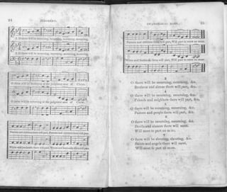 21 JUDGMENT.
1 O there will be mourning, mourning, mourning, mourning,
—i-i—i-Tzzxgz9^zrzg-&.i
2 O there will be mourning, mourning, mourning, mourning,
m
r
n
m
m
w
m
s
Zfe;
±:^=~
O there will be mourning at the judgment seat of Christ.
SH3
m
m
m
i
O there will be mourning nt the judgment seat of Christ.
ggSEEE
__pZZ._LZL_.__ S
_
Parents nndchildren tboro will part, Parents and children there will part
zazeigis:
Wives and husbands there will part, Wives and husbands there w ill p art
-I p
EVANGF.LICAI. HARP. 25
-
r 1 IT? l l '
H
=
P-—
'arents and chile
I I P [l
-r
re
—i—1—l«J—
tliore will p
Paz
art, Will part to mc et
?.<-5
no
.41
more.
il
-*-4-4-4—r
Vivos and husban
-r-t-r-p-A-
ds there will pf
l+tf
rt,
*4
Will par
9 1
- «
to m
-<
*et
k
no
5-£3
-H
•
more.
•
-4-4-4-j— __S
3
O there will be mourning, mourning, &c.
Brothers and sisters there will part, &c.
4
O there will be mourning, mourning, &c.
Friends and neighbors there will part, &c.
5
O there will be mourning, mourning, &c.
Pastors and people there will part, &c.
G
O there will be mourning, mourning, &c.
Devils and sinners there will meet.
Will meet to part no more.
7
O there will be shouting, shouting, &c.
Saints and angels there will meet,
Will meet to part no more.
 