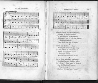 32 DAY OF JUDGMENT.
Slow nnd solemn.
T T . p=r
—
,j-4H—
p*- *
1 Day of
-J-
judg-
h
ment,
~1 ~
H
day
-+
J
of
* U
won - dors!
T —T
w- *
dt±-~*k0' a,
a » ..La. . - r
--f
—r**i m-P--P" -P- £
—t-
-—
i-H
H
—
irk! th
m
- -«
e trun
:
hF
- pet's
—=
aw - fnl sound,
j__|—
Louder tha
Jd=i
n n
h-T
—
•
m —J
« -
l_*
r > 3
. 4 4 a ebb a 1 L ' _p_..
H=1-T I I" F—i—hi
-<
tt
-f
J—J—
ousand thun - ders, Shakes the vast cr
e=3==f=re .eF
- a - tion round.
~T
' r-
tzi=t=z±=±
-3 " =1J
— —^FF-t:±-dzU=t=£l
EVANGELICAL HARP. 33
~9T-J —J—J-
How the summons will
—r-n—I— i
—i—1—! -1—
Ti
the
—na
~"S
sin
__
0
ncr*3
- 1
hen
1
i-
it con - found.
11
zazzfcizazizg
—n
hi
—J-
..<=<
H
J- hi
11
r%i
44
|
li
'-rf
4}
--J
r-^ j~ H
2
See the Judge, our nature wearing,
Clothed in majesty divine!
You who long for his appearing,
Then shall say, "This God is mine !
Gracious Saviour,
Own me in that day for thine!
3
At his call the dead awaken,
Rise to life from earth and sea ;
All the powers of nature shaken
By his looks prepare to flee.
Careless sinner,
W hat will then become of thee ?
4
But to those who have confessed,
Loved and served the Lord below,
He will say, "Come near, ye blessed,
See the kingdom I bestow,
You forever,
Shall my love and glory know."
 