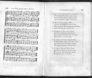 104 CONVERT'S PRAISE TOR A REVIVAL.
m
-
1 Ye newborn souls, yoTr voices raiser Join lo pro-
claim a Saviour's praise; Tell how he woke his saints to pray
jgaiiwmmmM
giUUMm
'mm J- I j .h
11 gaTj UI,hTs - vi - vai "* fa-y
| < I r rll
I ^ i ' C i
EVANGELICAL HARP. 105
2 Oil! it was cold, and dark, and drear,
Till God the Comforter came near,
Rent the thick cloud of gloom away,
And brought this bright revival day.
3 What enmity we felt within ;
Torture, and strife, the fruit of sin,
Ere our proud heart would stoop to obey,
And welcome this revival day.
4 Daughters of Zion, sons of God,
Rise with melodious songs aloud;
Tell to the world how blest are they,
Who share in a revival day.
5 O, sinners, cast your weapons down,
Ye lukewarm, rouse !your folly own,
And chant aloud Jehovah's praise,
Who grants us these revival days.
6 O Father, Son, and Holy Ghost,
One God in whom we all can trust,
Take not the heavenly Dove away,
Nor shorten this revival day.
 