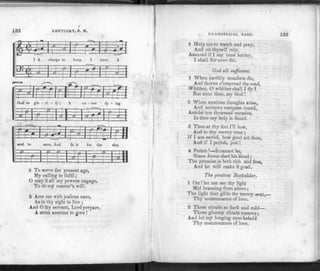132 KENTUCKY, 8. M.
o—0-
1 A charge to keep I have, A
3 ISI
God to glo - ri - fy ; A no - ver dy - ing
P e
~f~9 L-f-n
0-0±*
soul to save, And
—-— •—F—F— -
» , ZJ
fit it for
p-
4-
tlie sky.
-e—
rWI
2 To serve the present age,
My calling to fulfil;
O may it all my powers engage,
To do my master's will.
3 Arm me with jealous care.
As in thy sight to live ;
And 0 thy servant, Lord prepare,
A strict account to give!
EVANGELICAL HARP.
4 Help me to watch and pray,
And on thyself rely,
Assured if 1 my trust betray,
I shall for ever die.
God all sufficient.
1 When earthly comforts die,
And thorns o'erspread the road,
Whither, O whithershall I fly?
But unto thee, my God !
2 When anxious thoughts arise,
And sorrows compass round,
Amidst ten thousand enemies,
In thee my help is found.
3 Then at thy feet I'll bow,
And in thy mercy trust;
If I am saved, how good art thou,
And if I perish, just!
4 Perish!—It cannot be,
Since Jesus shed his blood ;
The promise is both rich and free,
And he will make it good.
The penitent Backslider.
1 OH !let me see thy light
Mid beaming from above;
The light that gilds the mercy-seat,
Thy countenance of love.
2 These clouds so dark and cold—
These gloomy clouds remove;
And let my longing eyes behold
Thy countenance of love.
 