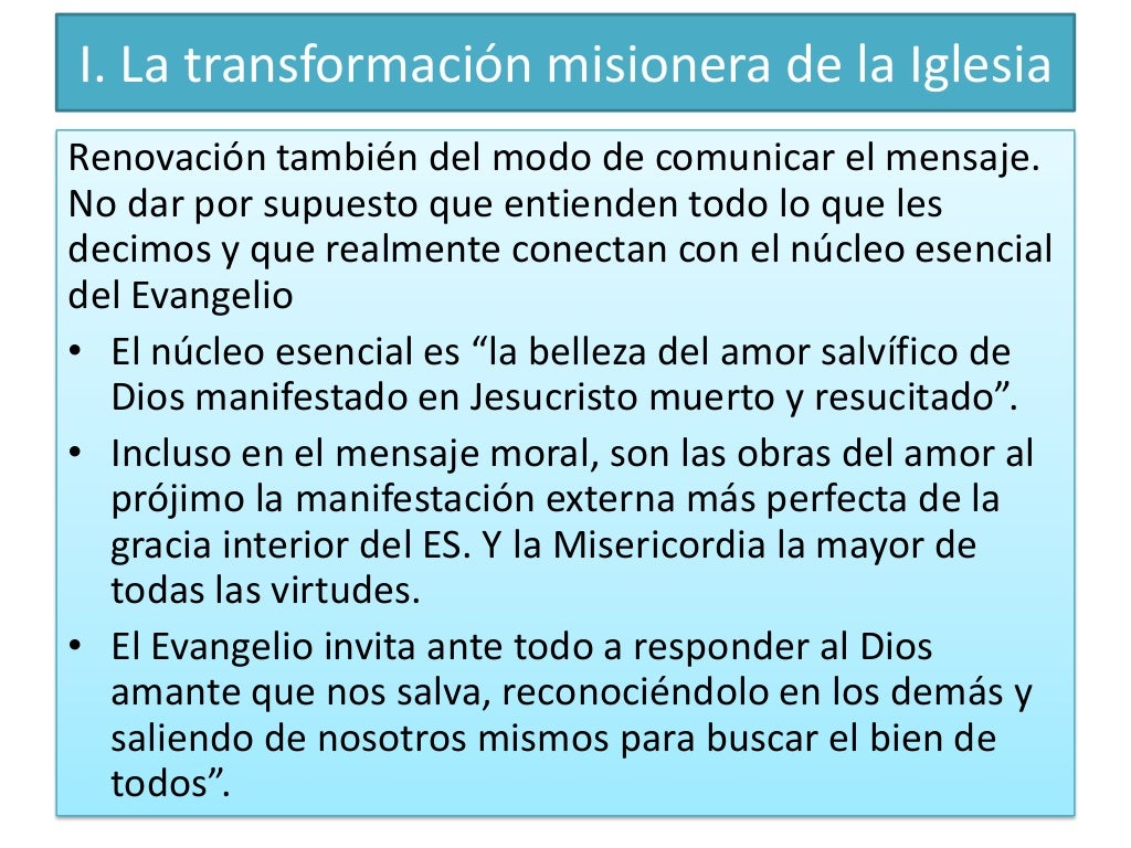 RESUMEN Evangelii Gaudium