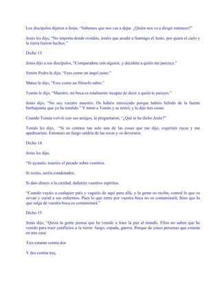 Evangelio De Tomas I