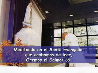 Meditando en el Santo Evangelio  que acabamos de leer, Oremos el  Salmo:  65   