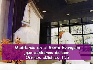Meditando en el Santo Evangelio  que acabamos de leer, Oremos el  Salmo: 115 