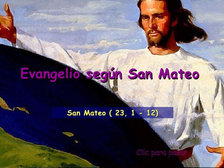 Evangelio san mateo 23, 1 12