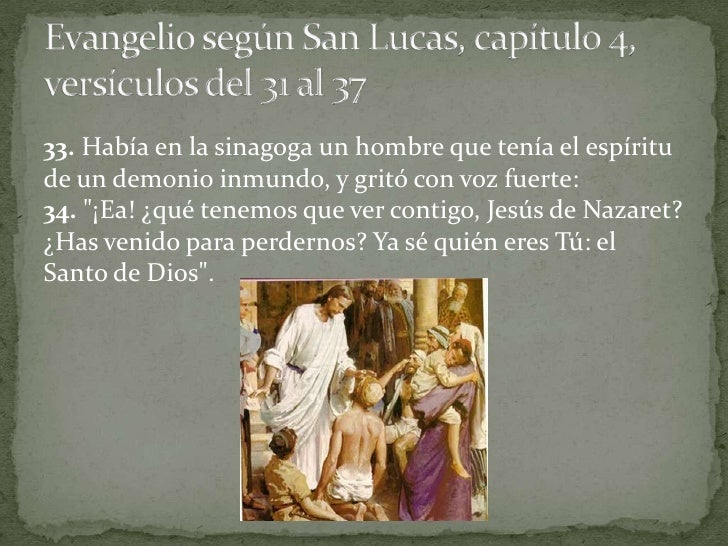 Evangelio según san lucas, capítulo 4,