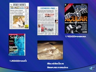 1.200.000 por mês Bíblia 6 Bilhões de  Exemplares distribuídos 1.400.000 por semana 