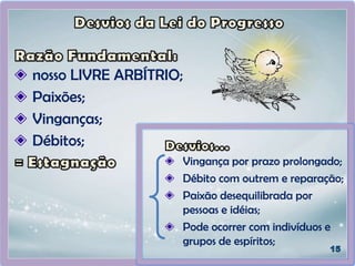 nosso LIVRE ARBÍTRIO;
Paixões;
Vinganças;
Débitos;
Vingança por prazo prolongado;
Débito com outrem e reparação;
Paixão desequilibrada por
pessoas e idéias;
Pode ocorrer com indivíduos e
grupos de espíritos;
 