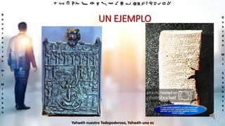 ‫ת‬ ‫ש‬ ‫ר‬ ‫ק‬ ‫צ‬ ‫פ‬ ‫ע‬ ‫ס‬ ‫נ‬ ‫מ‬ ‫ל‬ ‫כ‬ ‫י‬ ‫ט‬ ‫ח‬ ‫ז‬ ‫ו‬ ‫ה‬ ‫ד‬ ‫ג‬ ‫ב‬ ‫א‬
R
e
v
e
r
e
n
c
i
e
n
m
i
M
i
s
h
k
a
n
G
u
a
r
d
e
n
M
i
s
S
h
a
b
b
a
t
o
t
Yahwéh nuestro Todopoderoso, Yahwéh uno es
UN EJEMPLO
 