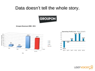 Data doesn’t tell the whole story.
 