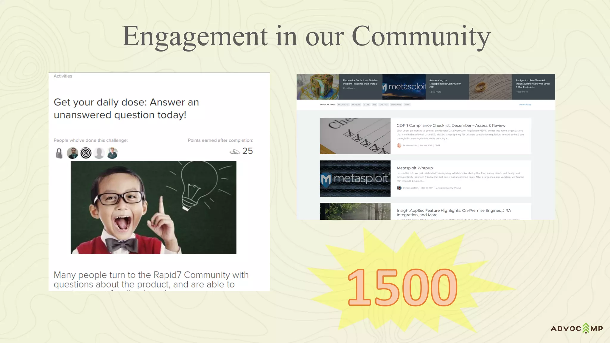 Engagement in our Community
 