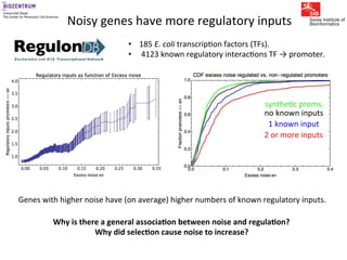 Gene expression noise, regulation, and noise propagation - Erik van ...