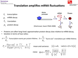 Gene expression noise, regulation, and noise propagation - Erik van ...