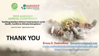 Evans S. Osabuohien_2023 AGRODEP Annual Conference