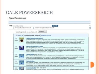 GALE POWERSEARCH
 