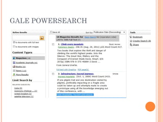GALE POWERSEARCH
 