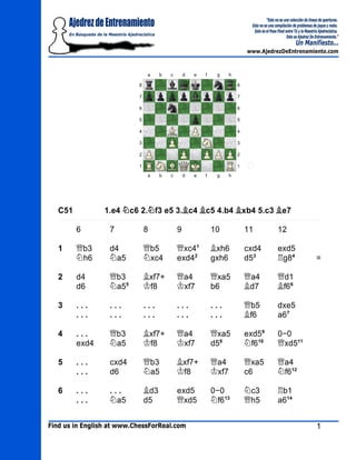 Evans gambit 5...ae7   chess forreal.com & ajedrezdeentrenamiento.com
