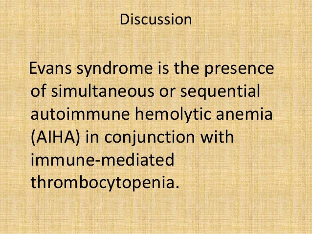 causes of evans syndrome