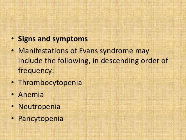 itp evans syndrome