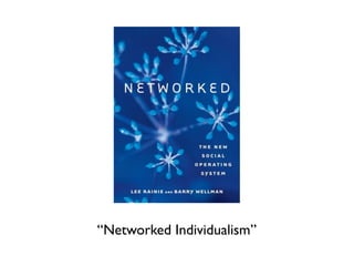 “Networked Individualism”
 