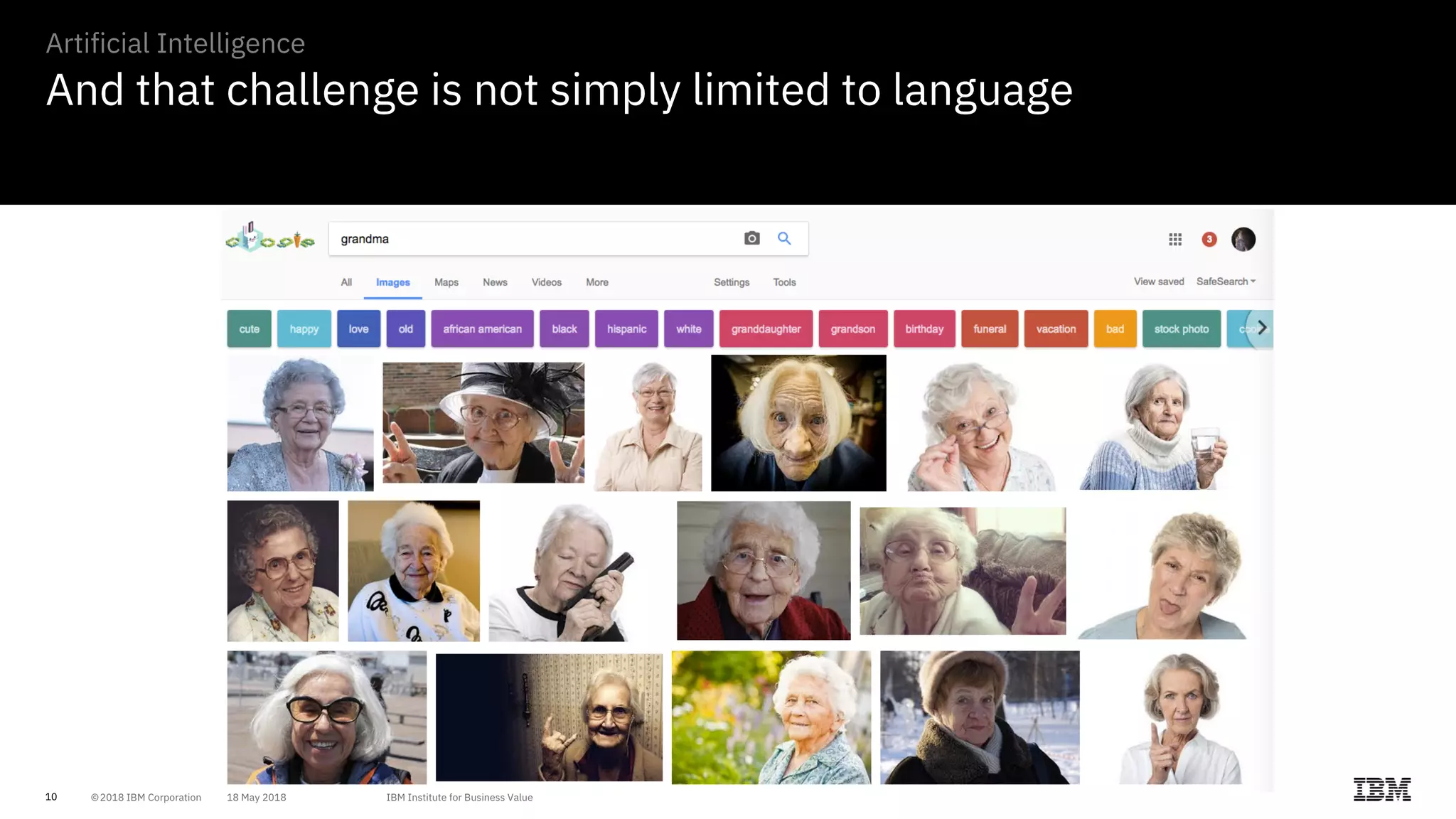 10
And that challenge is not simply limited to language
Artificial Intelligence
 