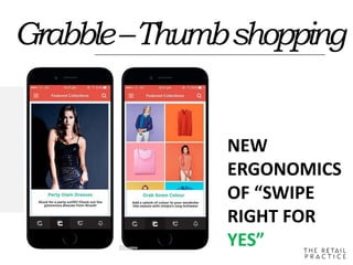 @ THE
TRP
L
A
B
Grabble–Thumbshopping
NEW
ERGONOMICS
OF “SWIPE
RIGHT FOR
YES”
 
