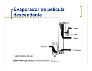 Evaporador de película
descendente
 