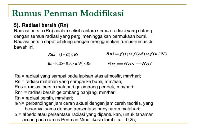 Evaporasi Transpirasi Evapotranspirasi