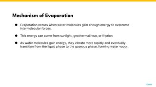 Evaporation: a key component of water cycle | PPTX